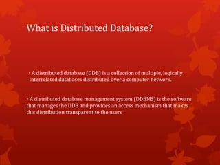 Distributed database | PPTX