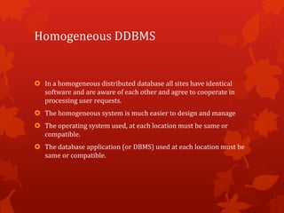 Distributed database | PPTX