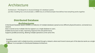 Distributed Database Architecture part-2 | PPTX