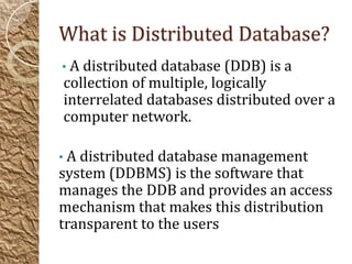 Distributed database | PPTX
