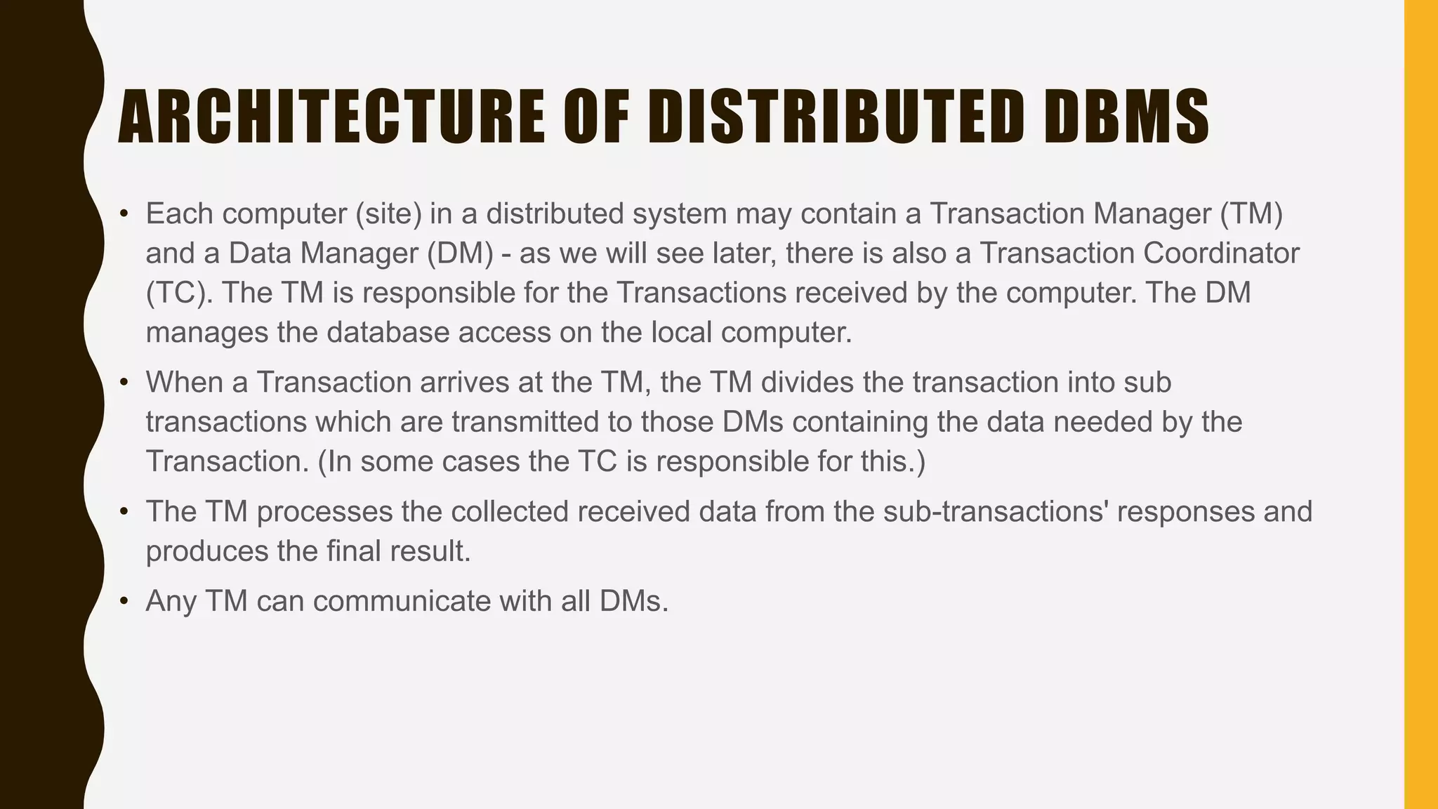 Distributed database management system | PPT