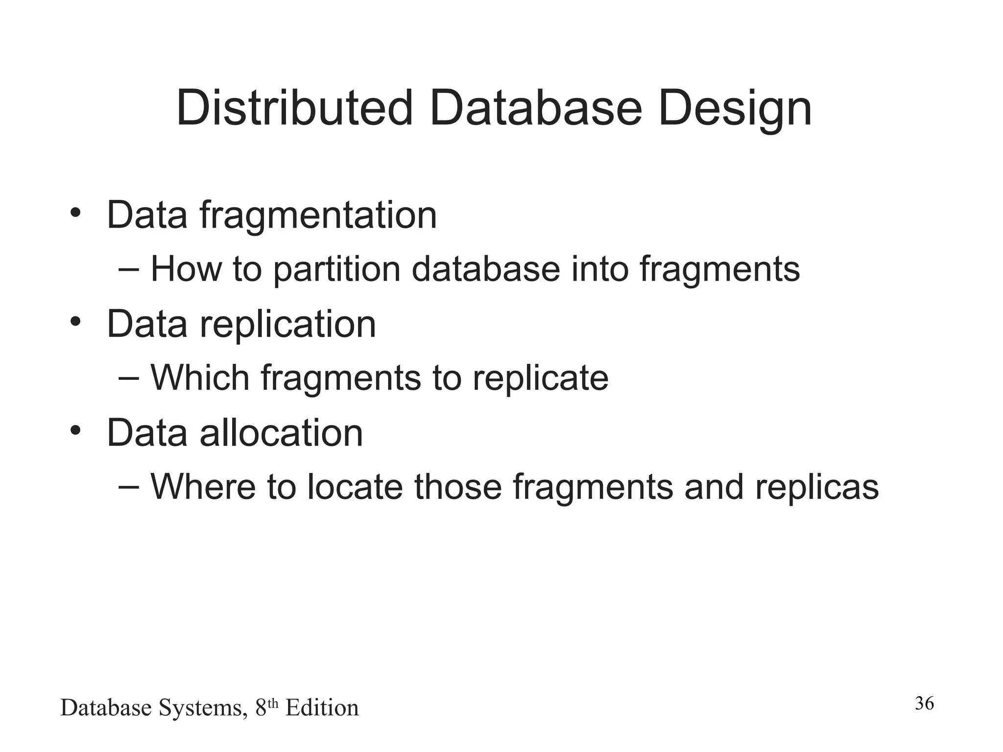 Distributed database management systems | PPT