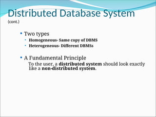 Distributed Databases.ppt DBMS concept Introduction | PPT