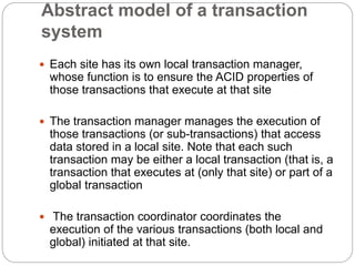 Distributed datababase Transaction and concurrency control | PPT