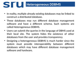 Distributed DBMS power point presentations | PPTX