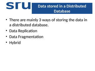 Distributed DBMS power point presentations | PPTX
