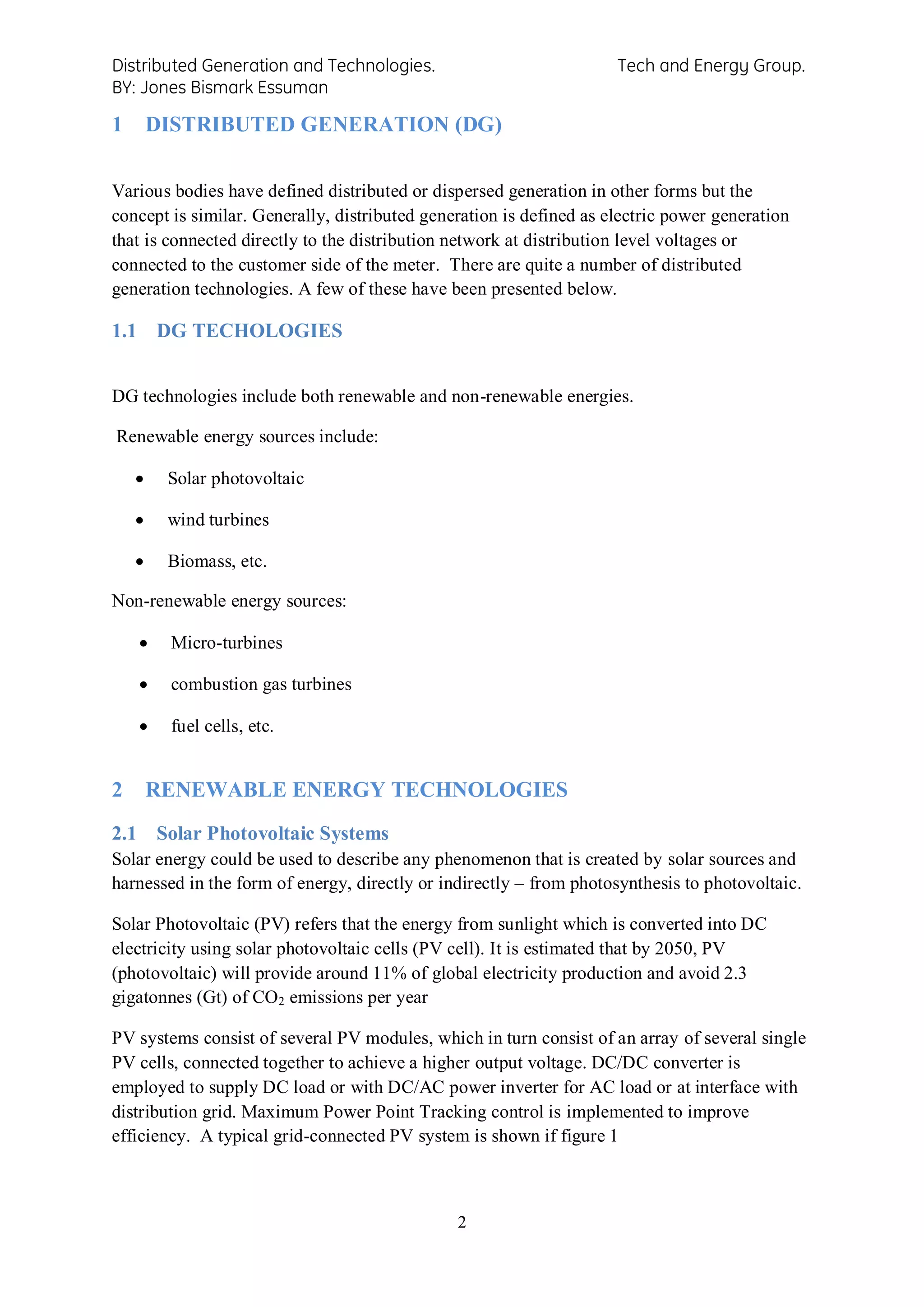 Distributed dispersed generation | PDF