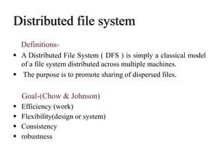 Distributed file system | PPTX | Operating Systems | Computer Software ...