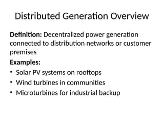 Distributed Generation and Smart Grid: Transforming Modern Power ...