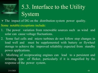 Distributed generation & power quality unit 5 | PDF