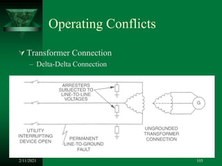 Operating Conflicts
 Transformer Connection
– Delta-Delta Connection
2/11/2021 105
 
