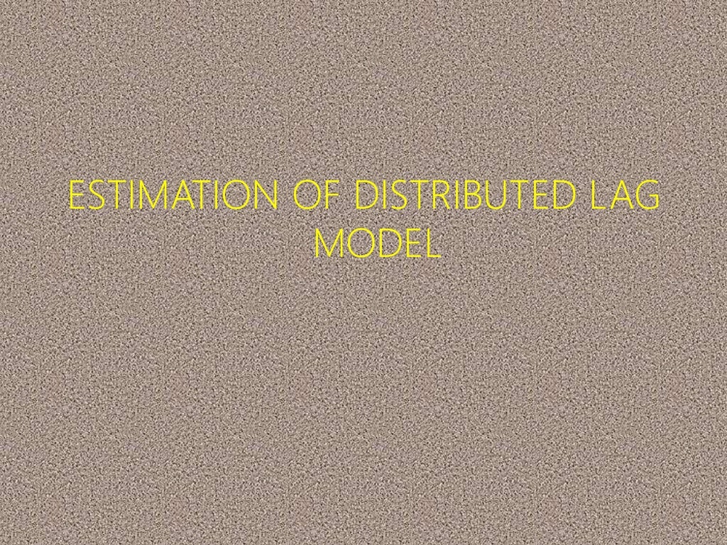 Distributed lag model