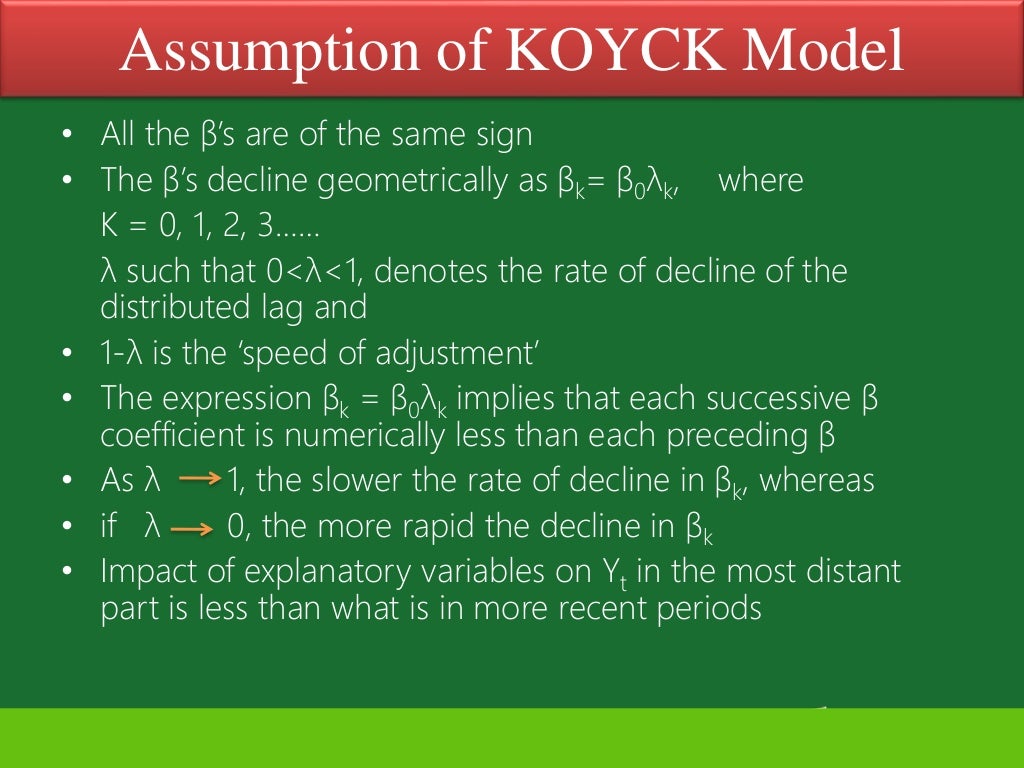 Distributed lag model