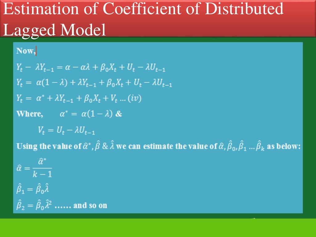 Distributed lag model