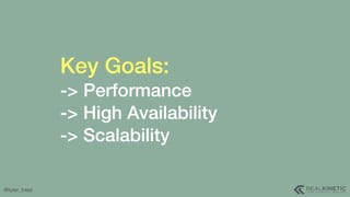 @tyler_treat
Key Goals:
-> Performance
-> High Availability
-> Scalability
 