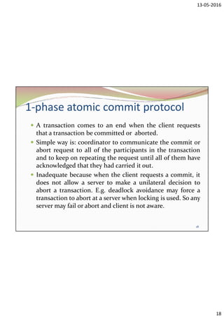 Management of Distributed Transactions | PDF