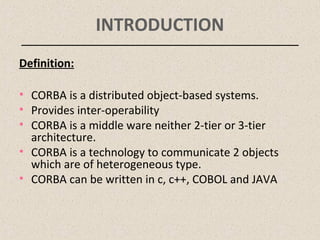 Distributed objects & components of corba | PPT | Programming Languages ...