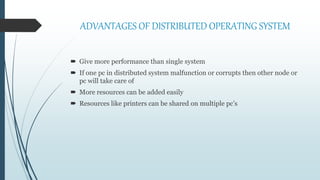 Distributed operating system | PPTX