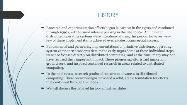 Distributed operating system research papers