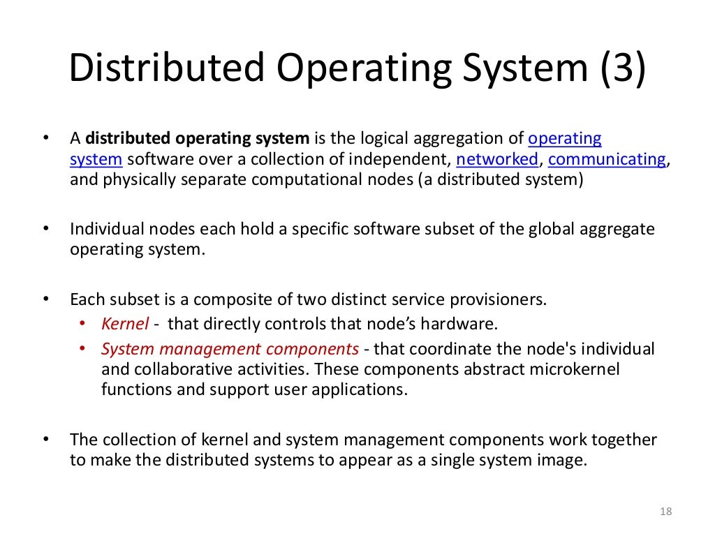 Distributed operating system