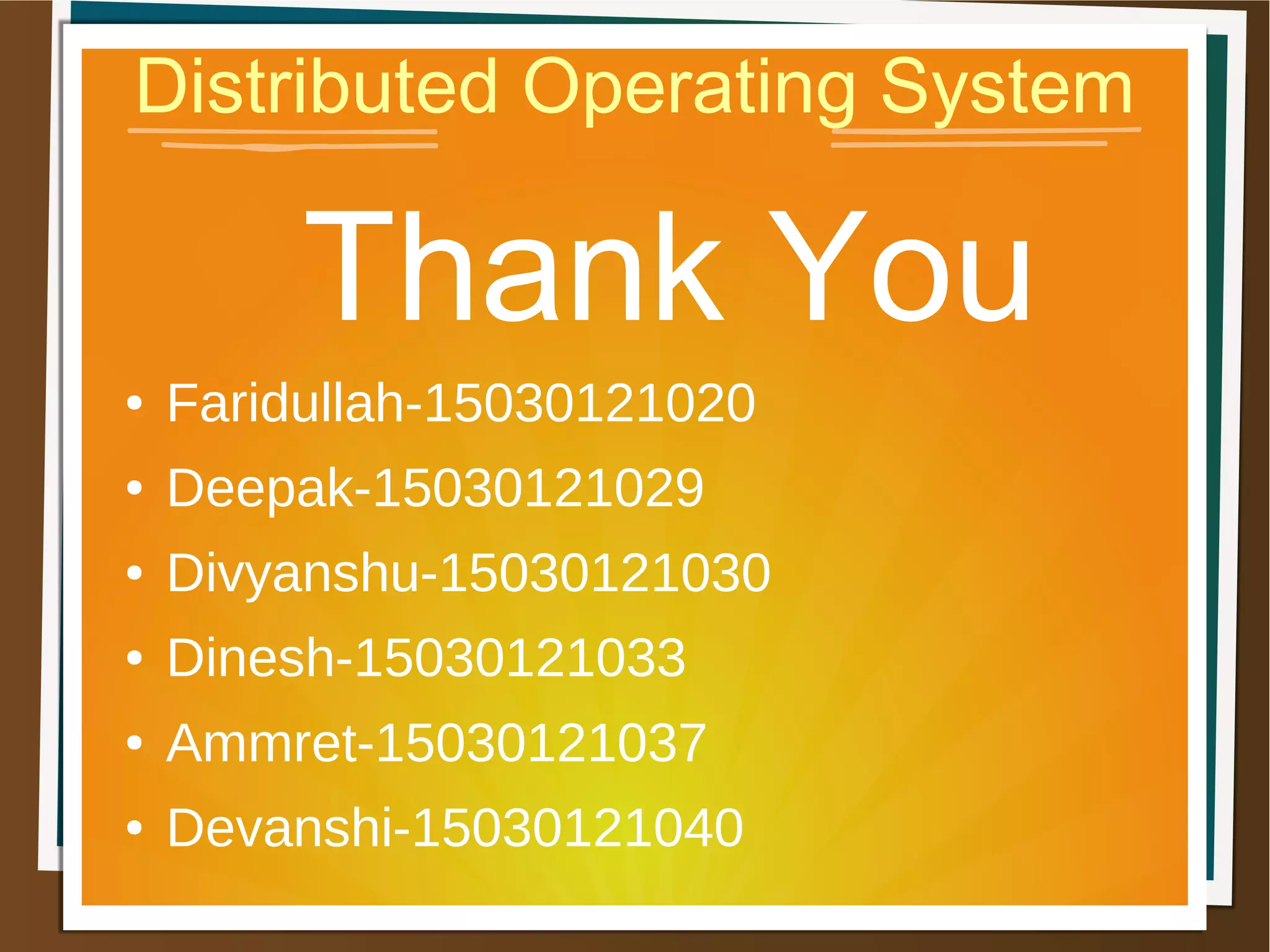 Distributed operating system(os) | ODP