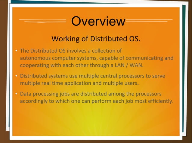 Distributed operating system(os) | ODP