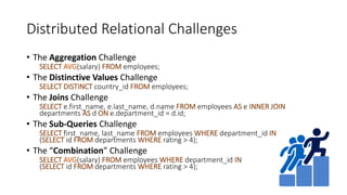 Distributed RDBMS: Challenges, Solutions & Trade-offs | PDF