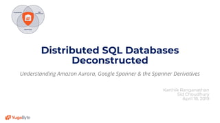 Distributed SQL Databases Deconstructed | PPT