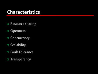 Distributed system & its characteristic | PPTX