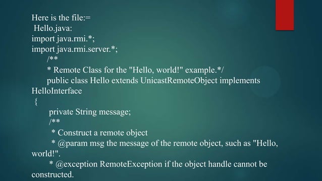 Remote Method Invocation (Java RMI) | PPTX