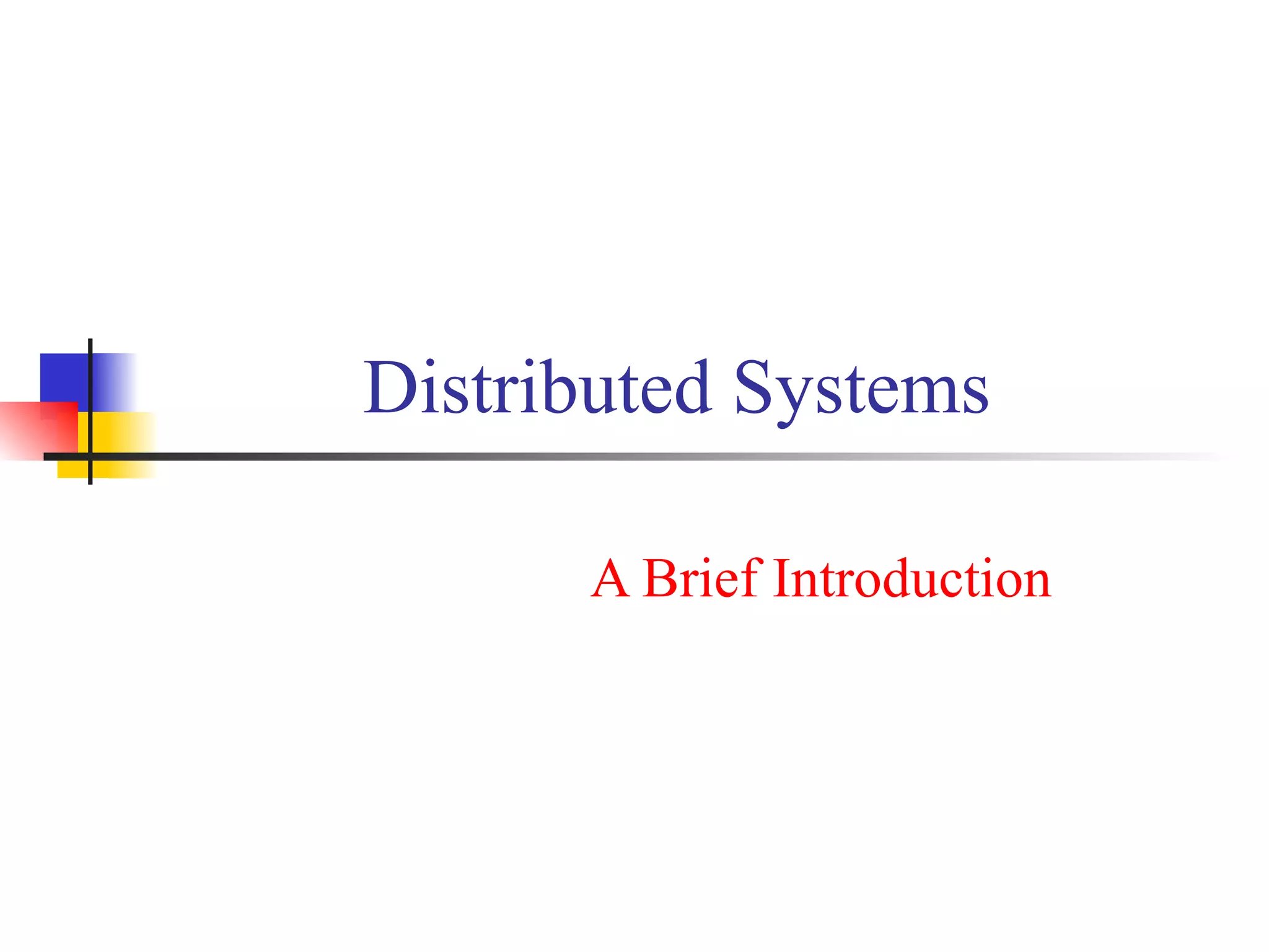 Distributed Systems | PPT