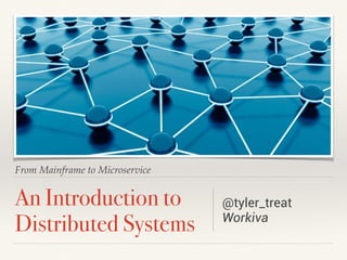 From Mainframe to Microservice 
An Introduction to 
Distributed Systems 
@tyler_treat 
Workiva 
 