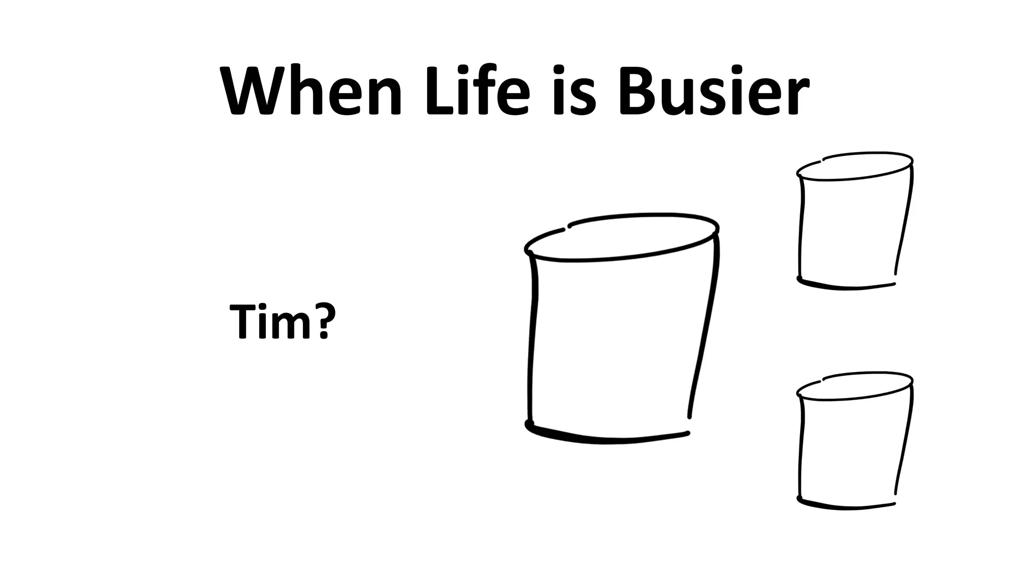 When	
  Life	
  is	
  Busier
Tim?
 