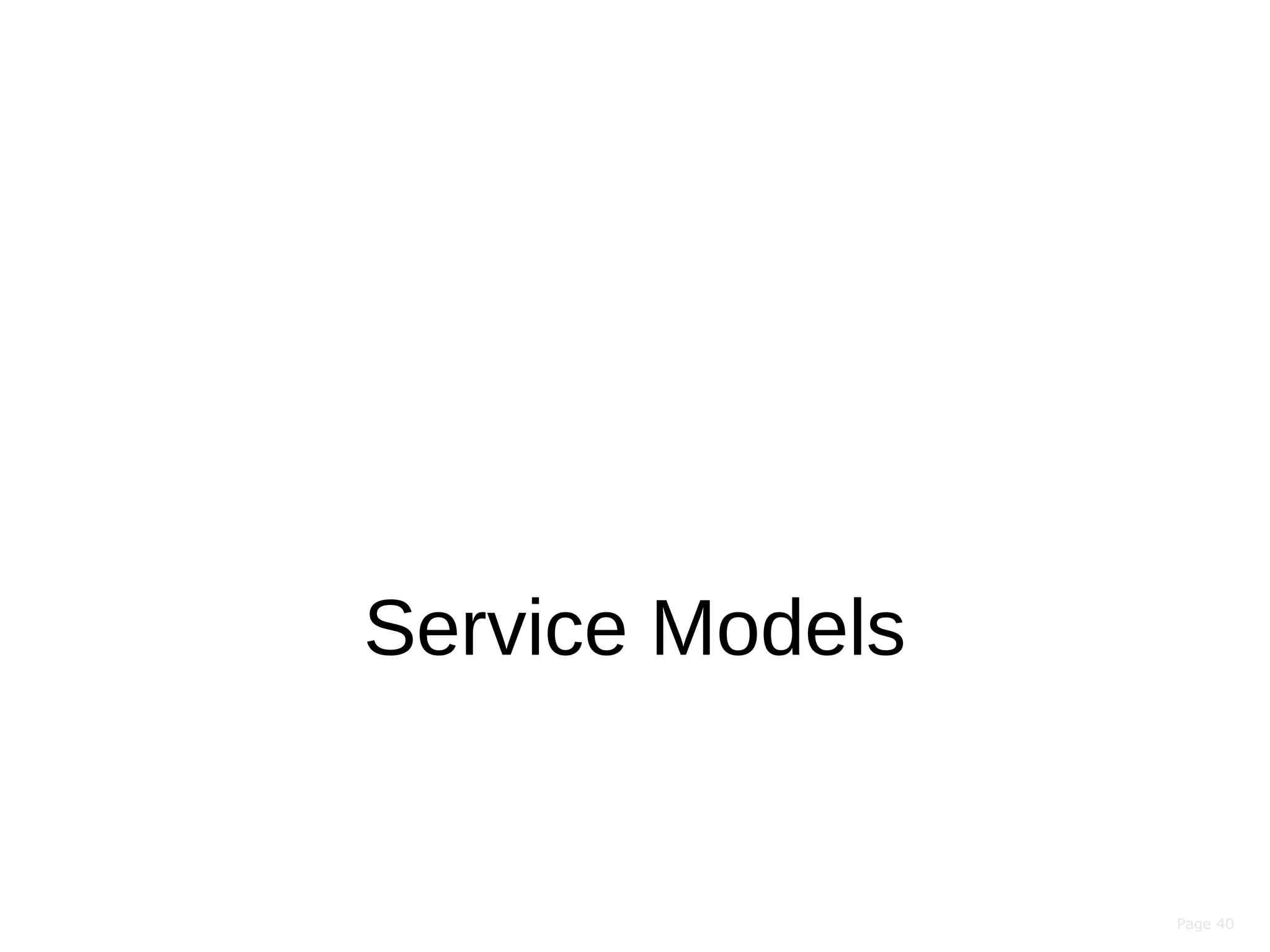 Page 40Page 40
Service Models
 