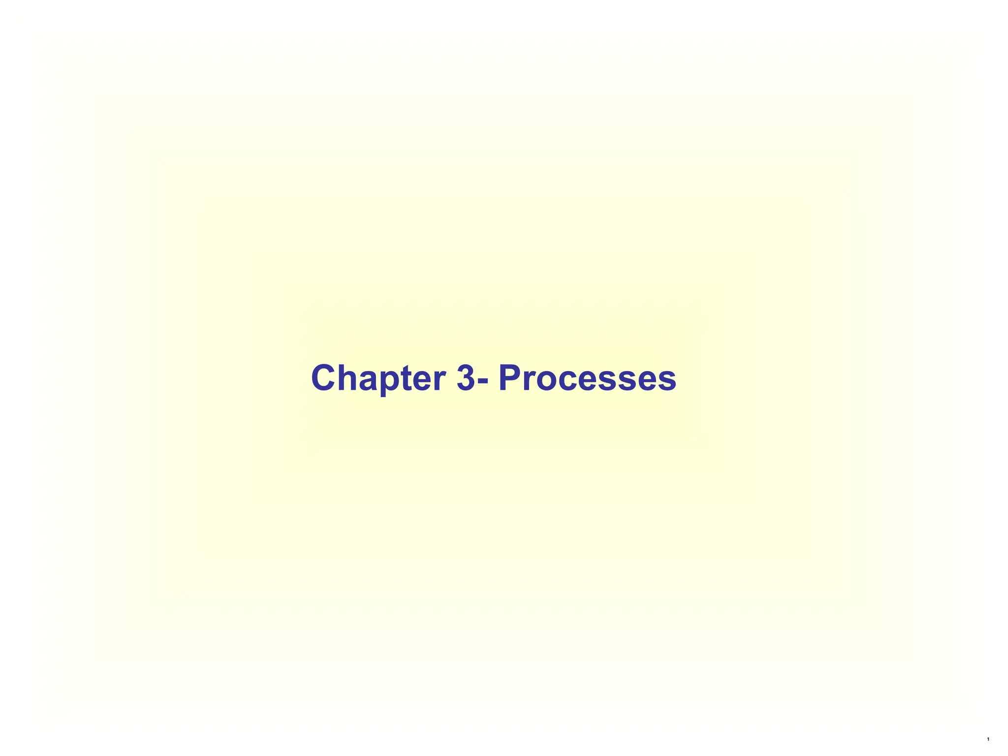 1
Chapter 3- Processes
 
