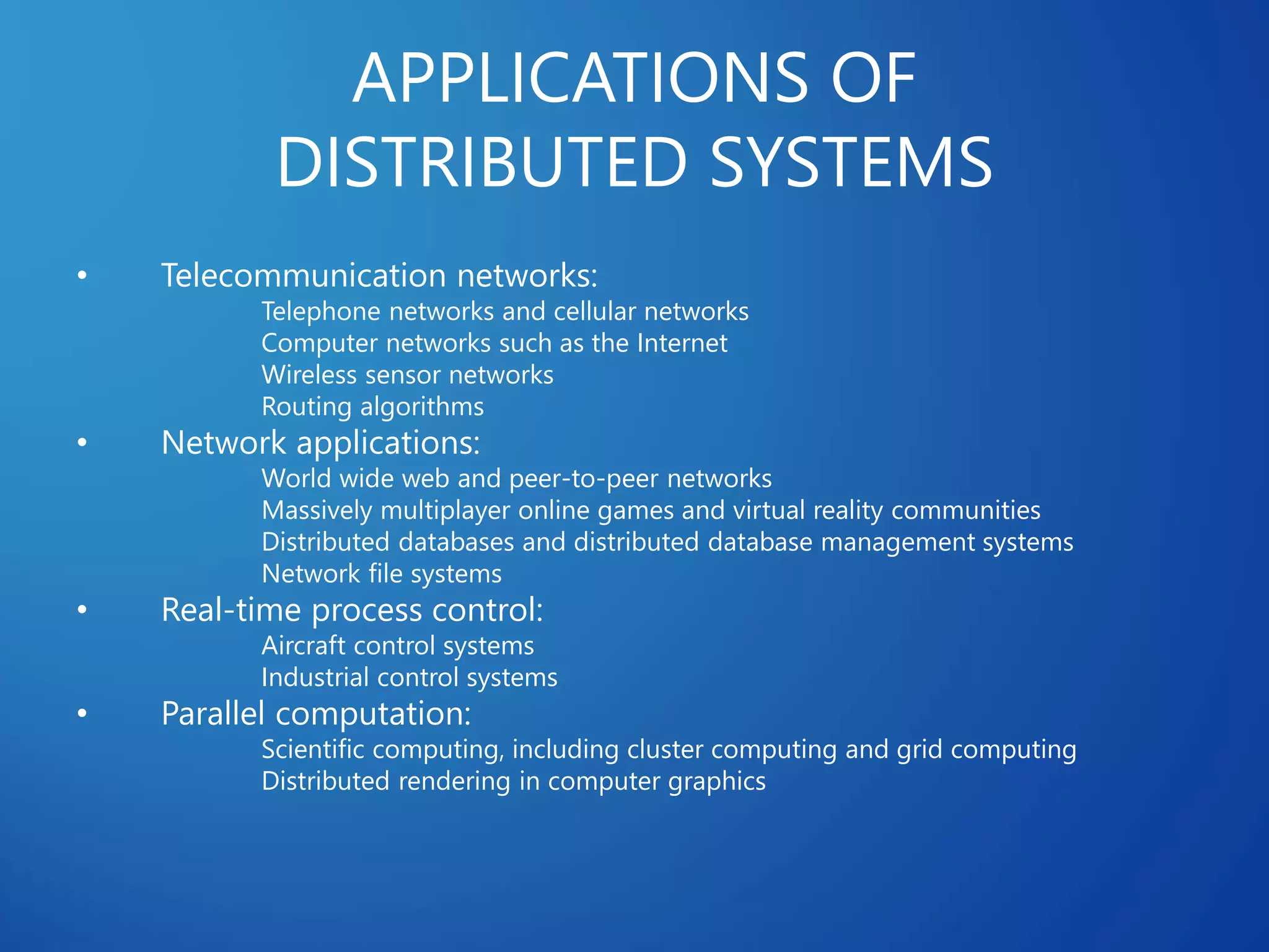 Distributed Systems Real Life Applications | PPTX