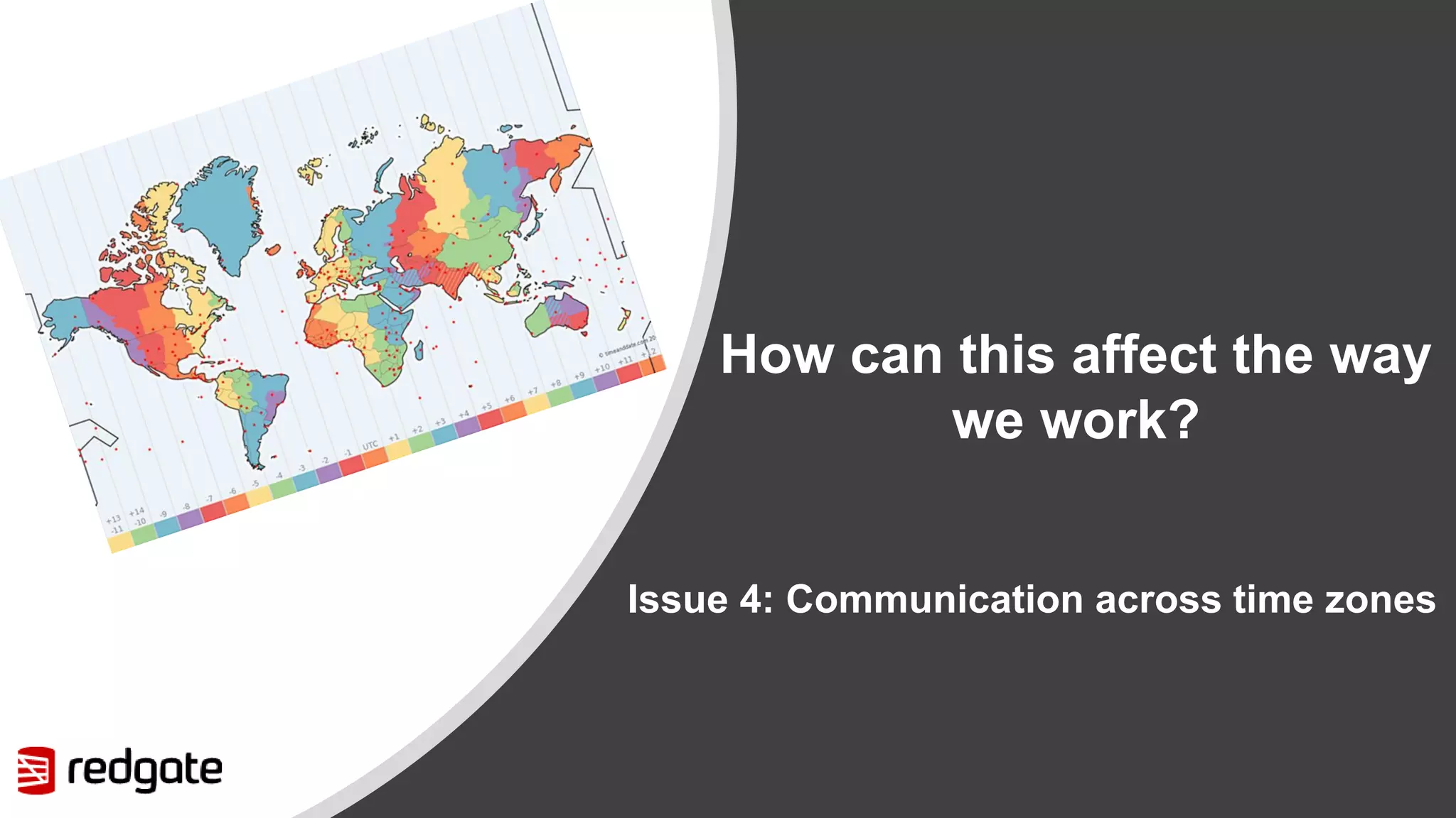 How can this affect the way we work? Issue 4: Communication across time zones 