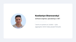 "Introducing Distributed Tracing in a Large Software System",  Kostiantyn Sharovarskyi