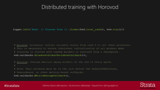 Mathew Salvaris (@msalvaris) – Ilia Karmanov (@ikdeepl) – Miguel Fierro (@miguelgfierro)
Distributed training with Horovod
 