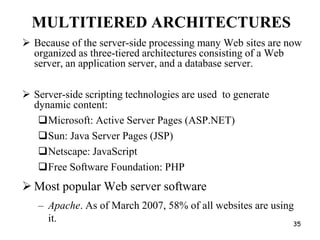 Server SelectionLowest load : to balance load on serversBest performance : to improve client performanceAny alive node : to provide fault toleranceHow to direct clients to a specific server?Cluster load balancing : TCP hand-offAs part of application : HTTP redirectAs part of naming : DNS20