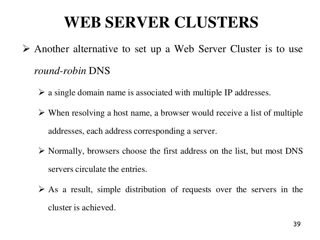 Distributed web based systems