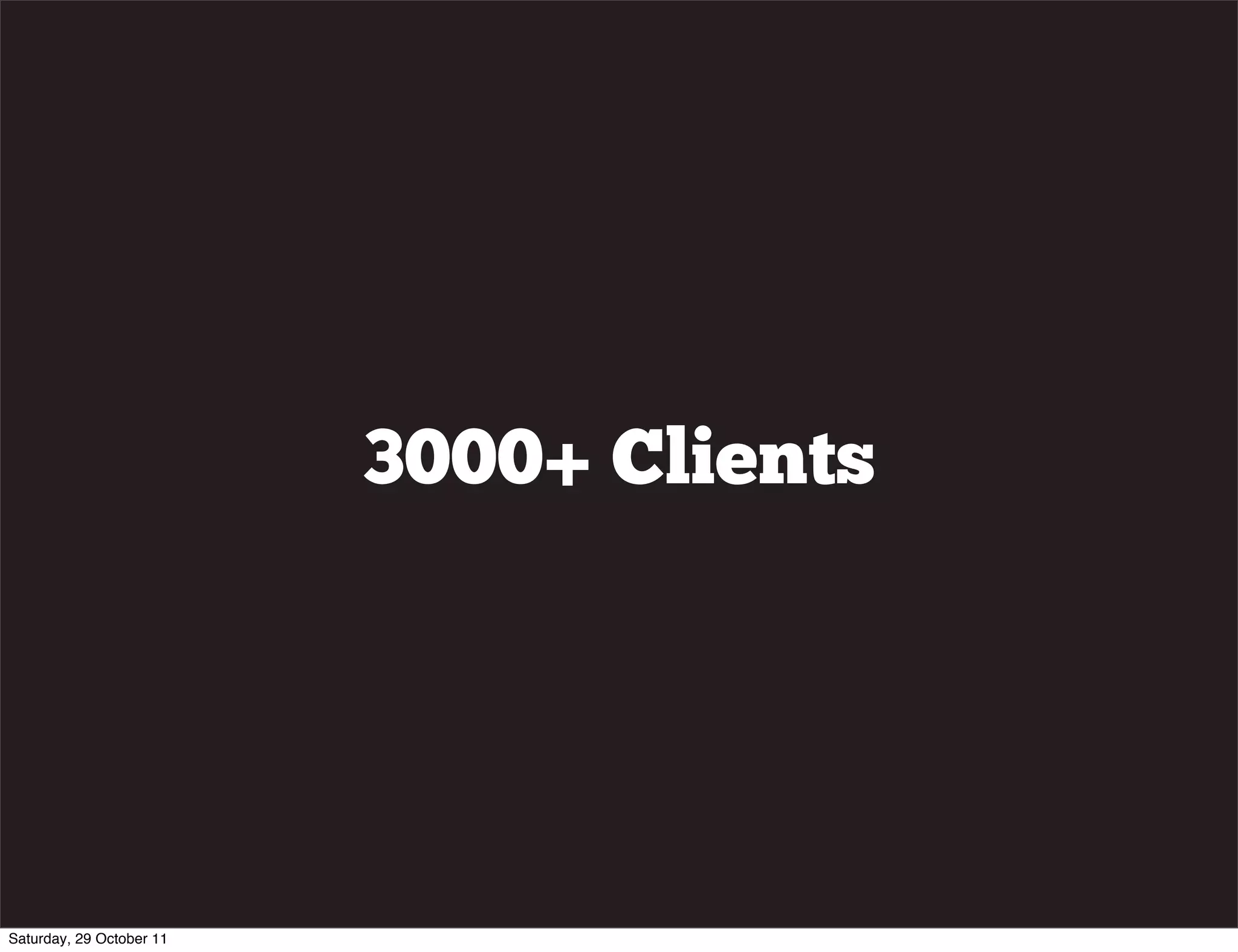 3000+ Clients




Saturday, 29 October 11
 