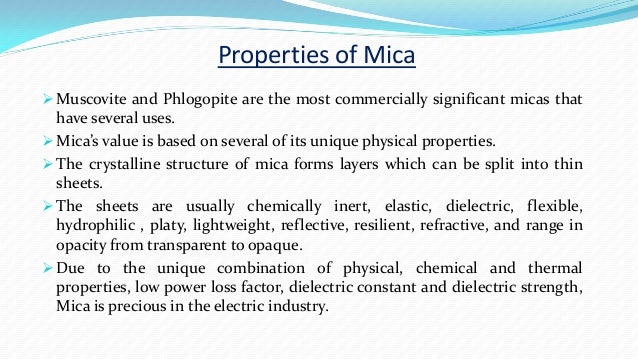 Distribution and states of mica in india