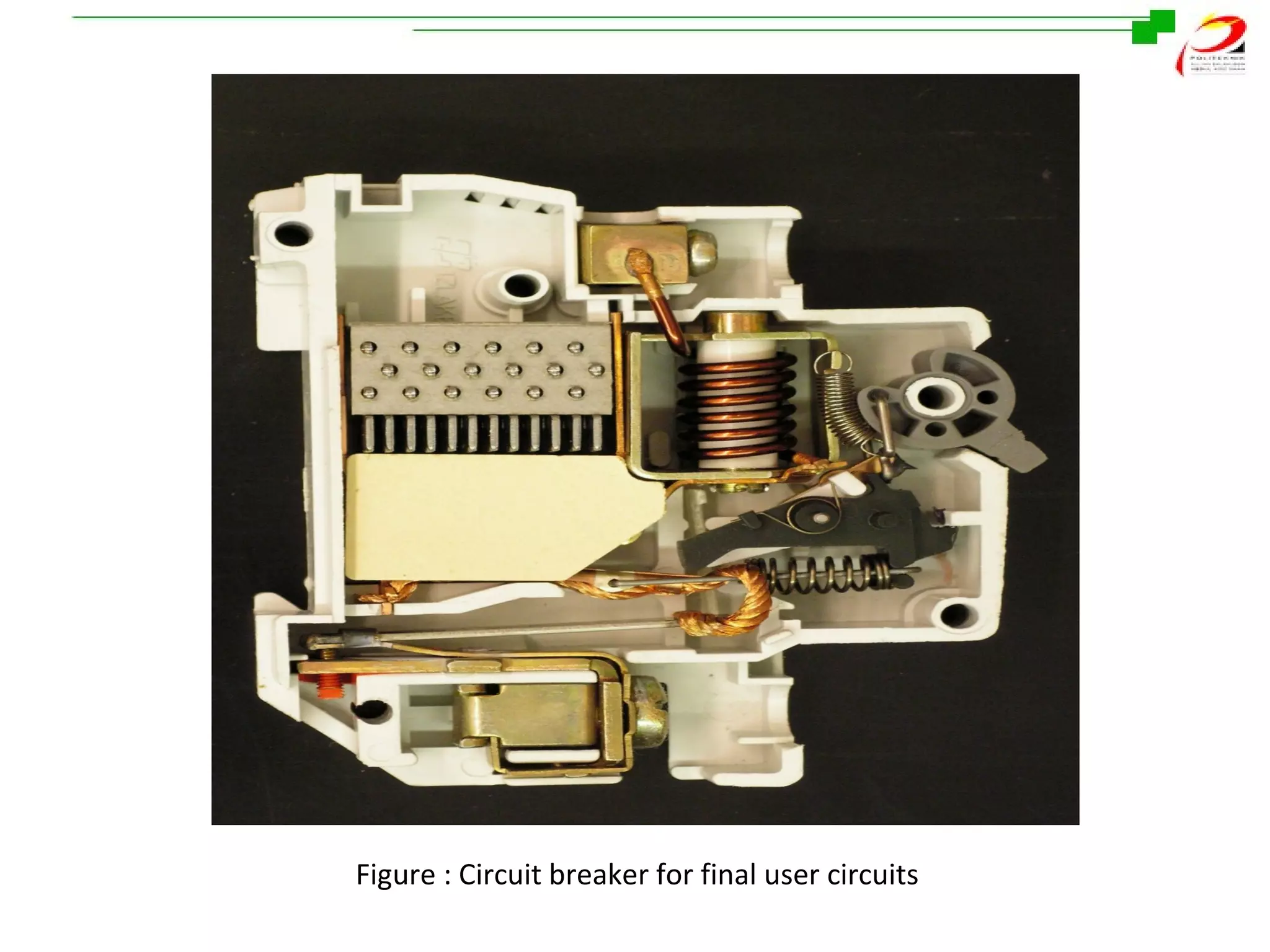 Figure : Circuit breaker for final user circuits

 