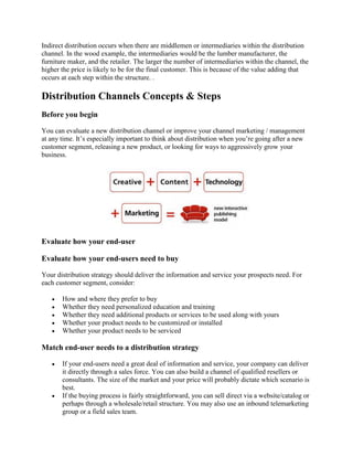 Distribution channel marketing | PDF