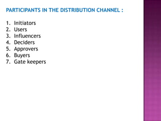 Distribution channels and marketing intermediaries | PPTX