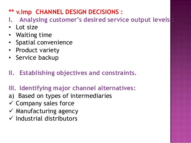 Intermediaries in distribution channel