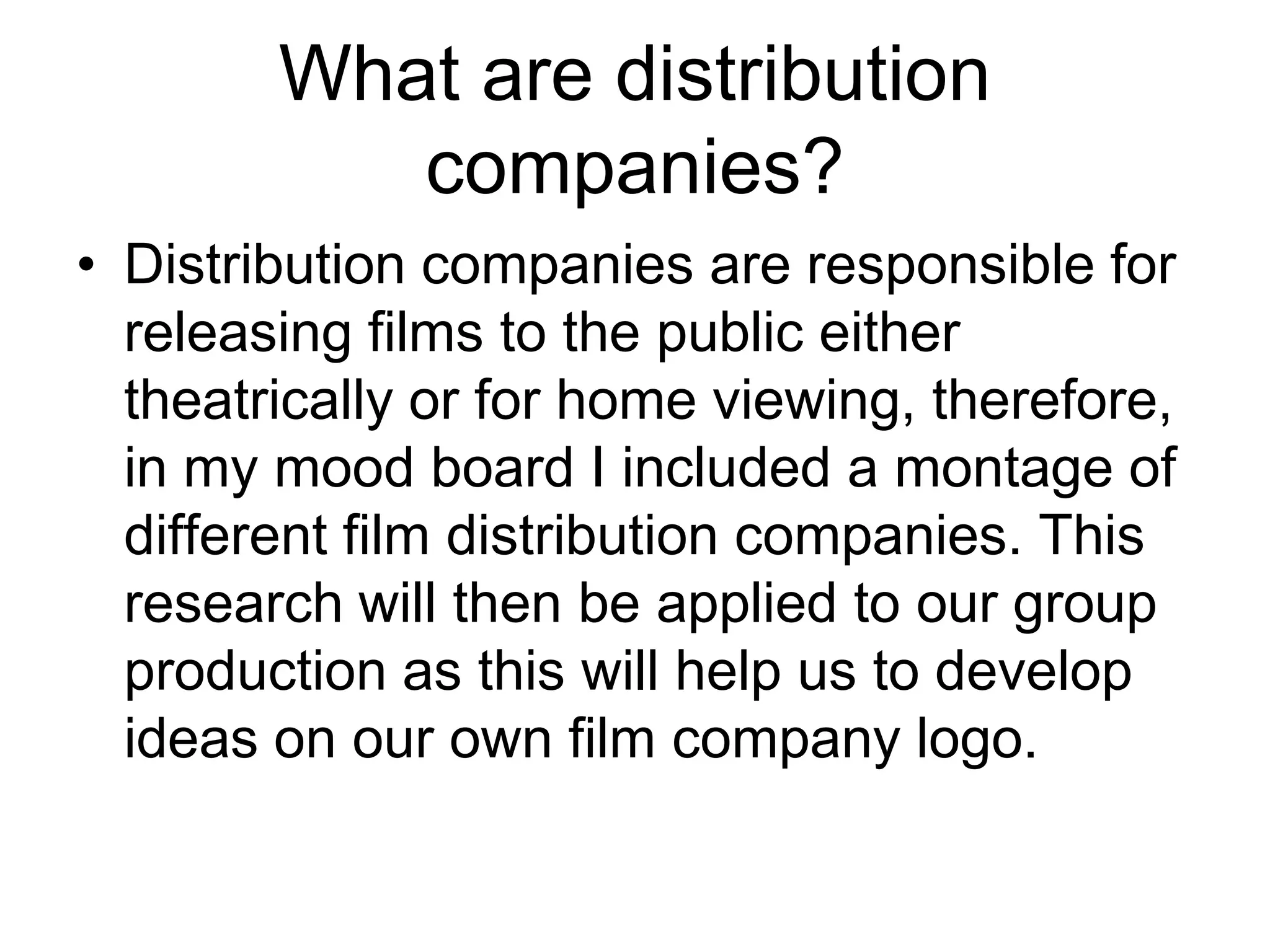 Distribution companies PPT