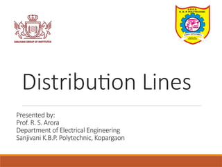Distribution Line Horizontal Design Comprehensive Guide to Distribution Line Design | PPTX