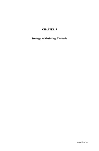 Page 17 of 74
CHAPTER 5
Strategy in Marketing Channels
 